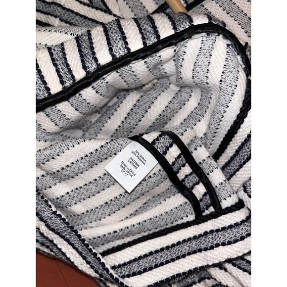 J.Crew Black & White Long Sleeve Striped Tweed  Women's Blazer Jacket Size M - Picture 15 of 16